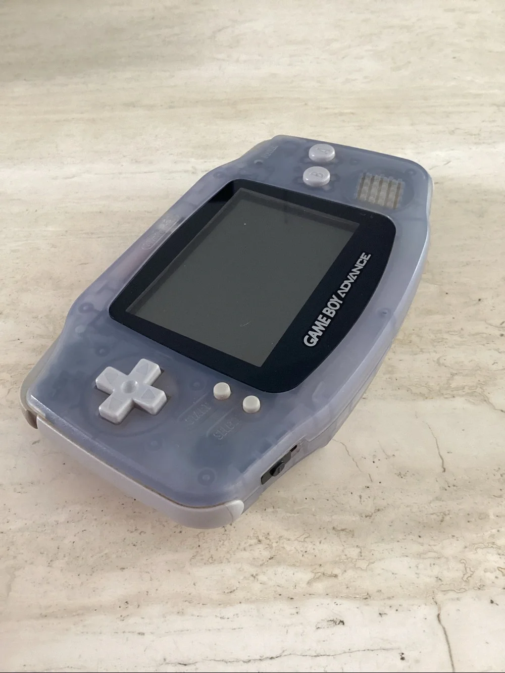 Nintendo Gameboy Advance Console Clear Glacier Handheld Game Boy GBA Purple